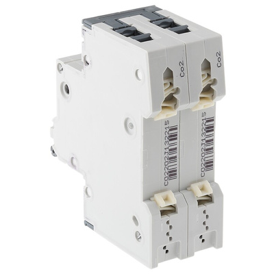 Siemens Sentron 5SY4 MCB, 2P, 2A Curve C, 400V AC, 400V DC, 10 kA Breaking Capacity