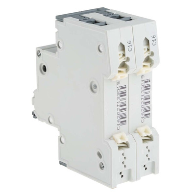 Siemens Sentron 5SY4 MCB, 2P, 16A Curve C, 400V AC, 72V DC, 10 kA Breaking Capacity