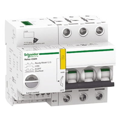 Schneider Electric Acti 9 iC60N MCB, 3P, 25A Curve C, 220 → 240V AC, 24V DC, 6 kA Breaking Capacity