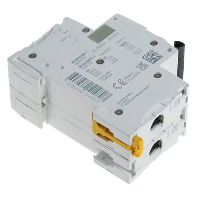 Schneider Electric Acti 9 iC60H MCB Mini Circuit Breaker, 2P, 1A Curve C, 12 → 133 V, 220 → 240 V, 380