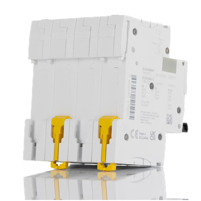 Schneider Electric Acti 9 iC60H MCB, 4P, 16A Curve C, 440V AC, 220 → 250V DC, 10 kA Breaking Capacity