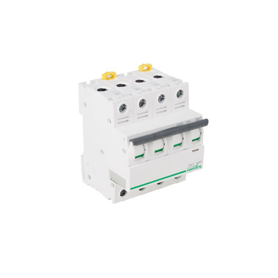 Schneider Electric Acti 9 iC60H MCB, 4P, 32A Curve C, 440V AC, 220 → 250V DC, 10 kA Breaking Capacity