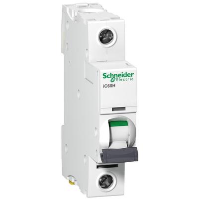 Schneider Electric Acti 9 iC60H MCB, 1P, 10A Curve D, 100 → 133V AC, 72V DC, 10 kA Breaking Capacity