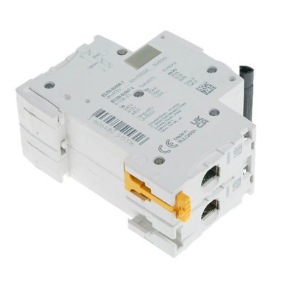 Schneider Electric Acti 9 iC60H MCB, 2P, 6A Curve D, 440V AC, 100 → 133V DC, 10 kA Breaking Capacity