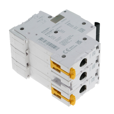 Schneider Electric Acti 9 iC60H MCB, 3P, 50A Curve D, 440V AC, 100 → 133V DC, 10 kA Breaking Capacity