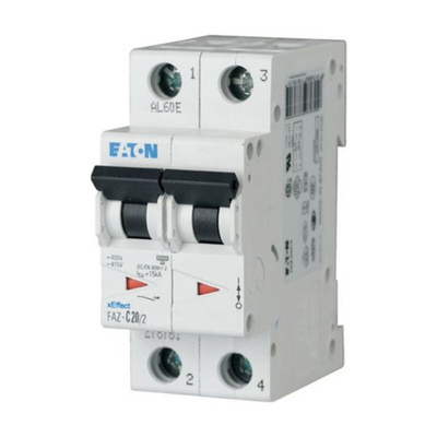 Eaton xEffect MCB, 2P, 5A Curve C, 240 → 415V AC, 10 kA Breaking Capacity