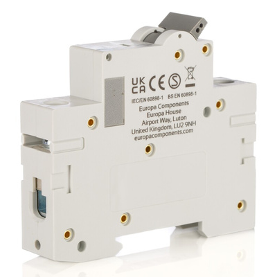Europa EUC1P EUC MCB, 1P, 1A Curve C, 230V AC, 10 kA Breaking Capacity