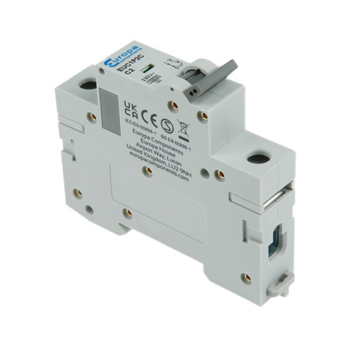 Europa EUC1P EUC MCB, 1P, 2A Curve C, 230V AC, 10 kA Breaking Capacity
