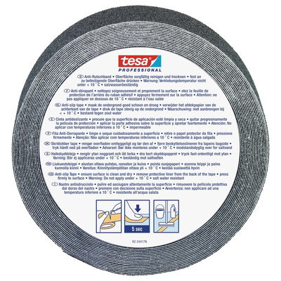 Tesa Black PVC 15m Adhesive Anti-slip Tape, 0.81mm Thickness