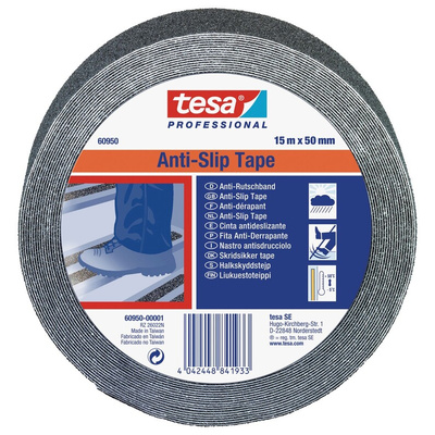 Tesa Black PVC 15m Adhesive Anti-slip Tape, 0.81mm Thickness