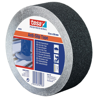 Tesa Black PVC 15m Adhesive Anti-slip Tape, 0.81mm Thickness