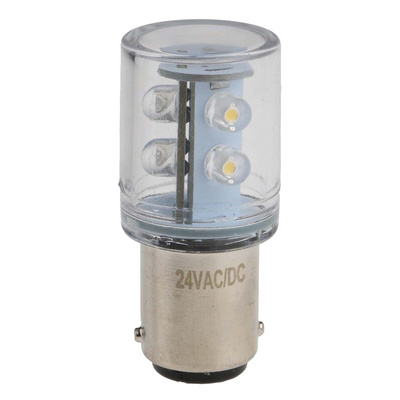 RS PRO White, BA15d 24 V ac/dc