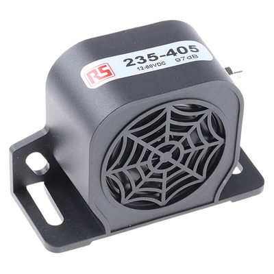 RS PRO Universal Electronic Sounder, 12 → 80 V dc, 97dB at 1 m, DC, Single-Tone