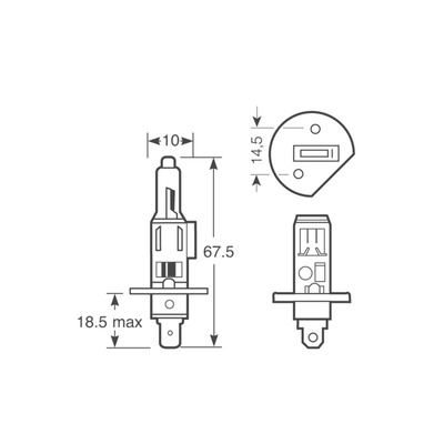 RS PRO Halogen Clear Bulb, P14.5s 24 V
