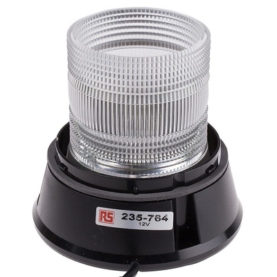 RS PRO Flashing Beacon, 12 V dc, Surface Mount, Incandescent Bulb, IP56