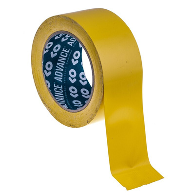Advance Tapes AT8 Yellow PVC 33m Lane Marking Tape, 0.14mm Thickness
