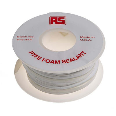 RS PRO White PTFE Tape, 2m x 7mm x 2.5mm