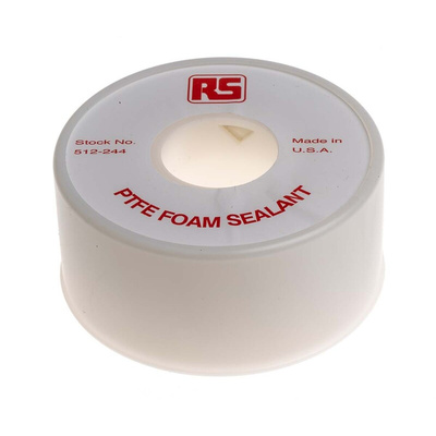 RS PRO White PTFE Tape, 2m x 7mm x 2.5mm