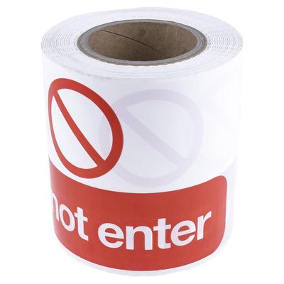 RS PRO Red/White Polyethylene 100m Barrier Tape