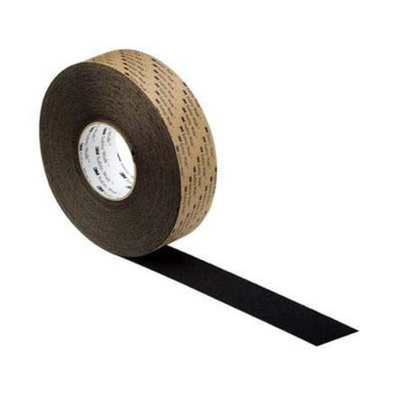 3M Black PVC 20m Hazard Tape, 1mm Thickness