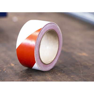 RS PRO Red/White 33m Floor Tape