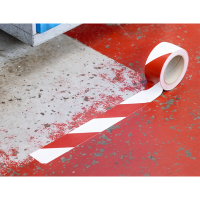 RS PRO Red/White 33m Floor Tape