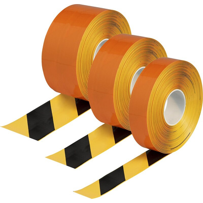 Brady Black/Yellow Vinyl 30.48m Lane Marking Tape, 1.27mm Thickness