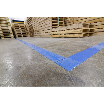 Brady Blue Vinyl 30.48m Lane Marking Tape, 1.27mm Thickness