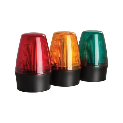 RS PRO Red Flashing Beacon, 115 V ac, Surface Mount, Wall Mount, Xenon Bulb