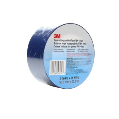 3M Scotch 764 Blue Vinyl 33m Lane Marking Tape, 0.125mm Thickness