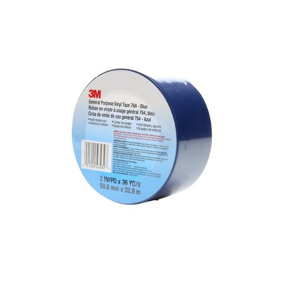 3M Scotch 764 Blue Vinyl 33m Lane Marking Tape, 0.125mm Thickness