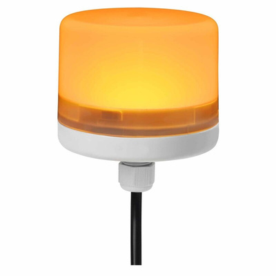 RS PRO Amber Steady Beacon, 24 Vdc, Screw Mount, LED Bulb, IP66