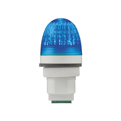 RS PRO Blue Steady Beacon, 12 V ac/dc, 24 V ac/dc, Panel Mount, LED Bulb, IP66