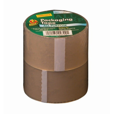 DUCK TAPE 224529 Clear Packing Tape, 25m x 50mm