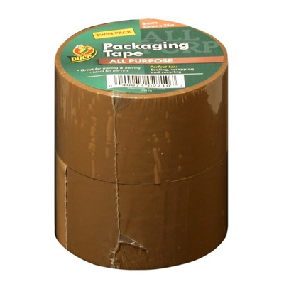 DUCK TAPE 224530 Brown Packing Tape, 25m x 50mm