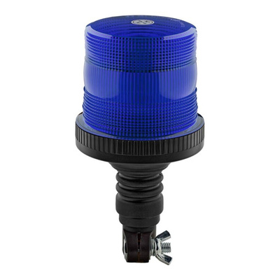 RS PRO Blue Flashing Beacon, 10 → 110 V, Base Mount, LED Bulb