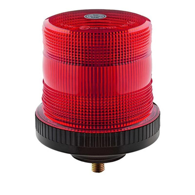 RS PRO Red Flashing Beacon, 10 → 110 V, Base Mount, LED Bulb