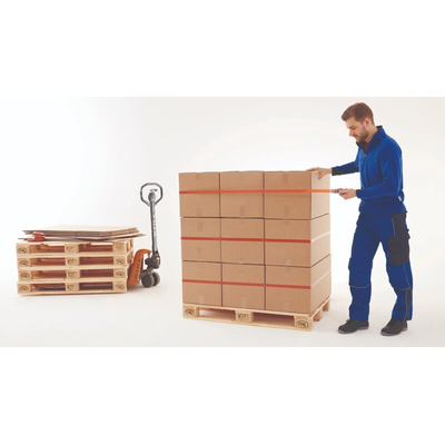 Tesa 4287 Orange Strapping Tape, 66m x 19mm