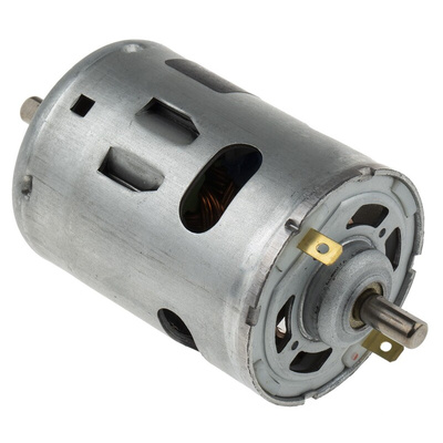 RS PRO Brushed DC Motor, 80.16 W, 12 V dc, 92.13 mNm, 8311 rpm, 6.35mm Shaft Diameter