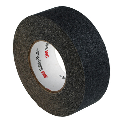 3M Safety-Walk 600 Black Polypropylene 18m Hazard Tape, 0.76mm Thickness