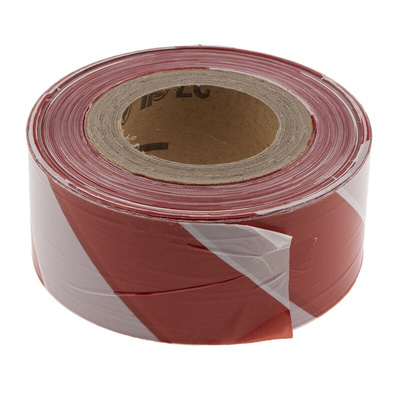 JSP Red/White PE 500m Non-adhesive Barrier Tape