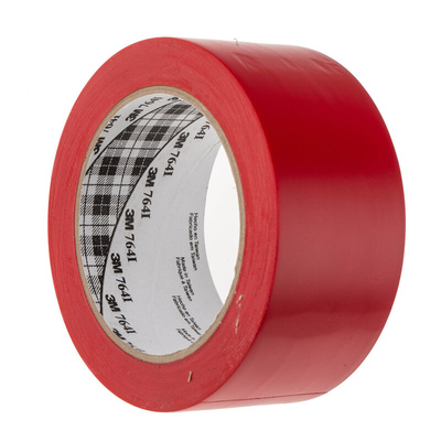 3M Scotch 764 Red Vinyl 33m Lane Marking Tape, 0.13mm Thickness