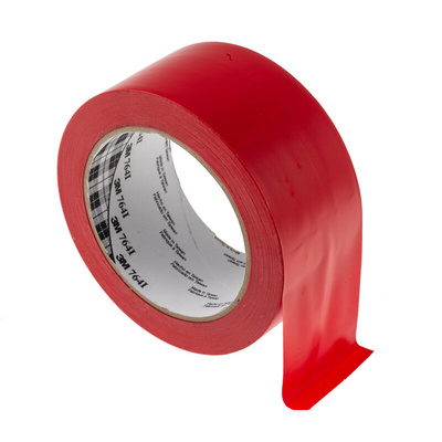 3M Scotch 764 Red Vinyl 33m Lane Marking Tape, 0.13mm Thickness