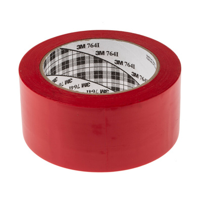 3M Scotch 764 Red Vinyl 33m Lane Marking Tape, 0.13mm Thickness