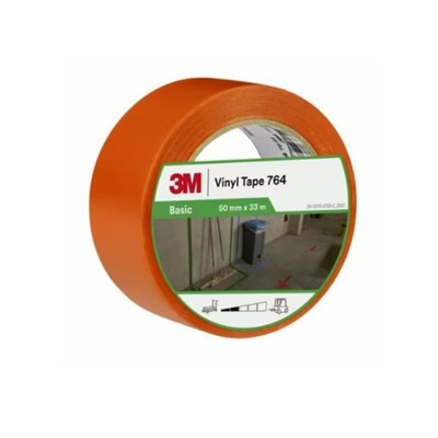 3M Scotch 764 Orange Vinyl 33m Lane Marking Tape, 0.13mm Thickness