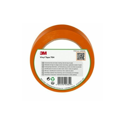 3M Scotch 764 Orange Vinyl 33m Lane Marking Tape, 0.13mm Thickness