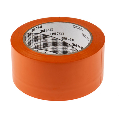 3M Scotch 764 Orange Vinyl 33m Lane Marking Tape, 0.13mm Thickness