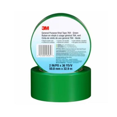 3M Scotch 764 Green Vinyl 33m Lane Marking Tape, 0.13mm Thickness