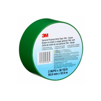 3M Scotch 764 Green Vinyl 33m Lane Marking Tape, 0.13mm Thickness
