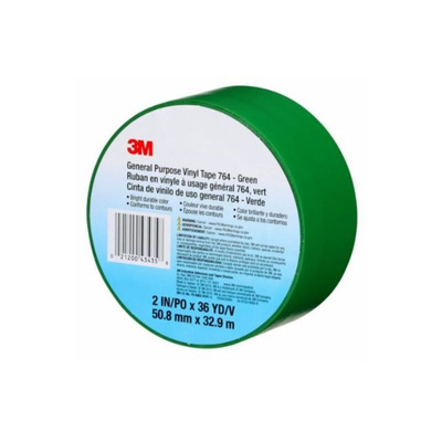 3M Scotch 764 Green Vinyl 33m Lane Marking Tape, 0.13mm Thickness